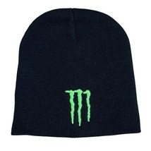 Monster Energy Knit Beanie Black Embroidered Green Logo OSFA New - $265.05 MXN