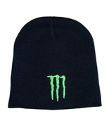 Monster Energy Knit Beanie Black Embroidered Green Logo OSFA New - $265.05 MXN