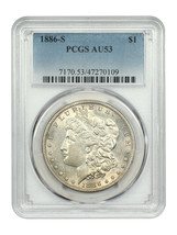 1886-S $1 Pcgs AU53 - £223.84 GBP