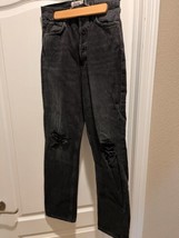 Agolde 90&#39;s Pinch Waist High Rise Straight Black Jeans Size 25 in Howl - $74.80