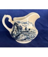 Vintage Blue Brook Creamer Genuine Hand Engraved Ironsrone Staffordshire... - $282.25 MXN