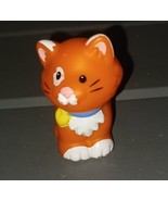 Fisher Price Little People Main Street Orange Kitty Cat Kitten Pet Heart... - £6.88 GBP