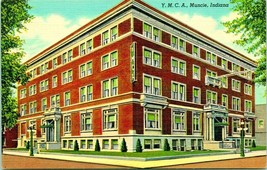 YMCA  Muncie Indiana IN UNP Unused Vtg Linen Postcard T17 - £2.18 GBP