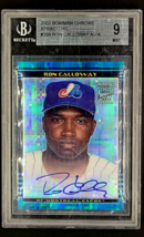 2002 Bowman Chrome Xfractor #399 Ron Calloway Auto RC BGS 9 Only 1 Graded Higher - £16.00 GBP