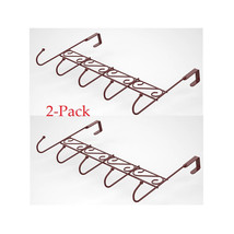 Heavy Duty Over The Door Hook Rack Hangers (2-Pack) 8.8&quot; Tall Clothes Hanger Rac - £19.12 GBP