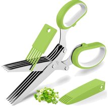 Dishwasher Safe Herb Shears Set with Non-Slip Handle &amp; 5 Blades - Update... - $32.62