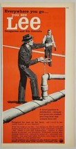 1950&#39;s? Print Ad Lee Dungarees &amp; Bib Overalls Blue Jeans Pipeline Worker... - £12.43 GBP