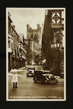 Vintage Postal History Postcard UK RPPC St Werburgh Street &amp; Cathedral Chester - £7.01 GBP