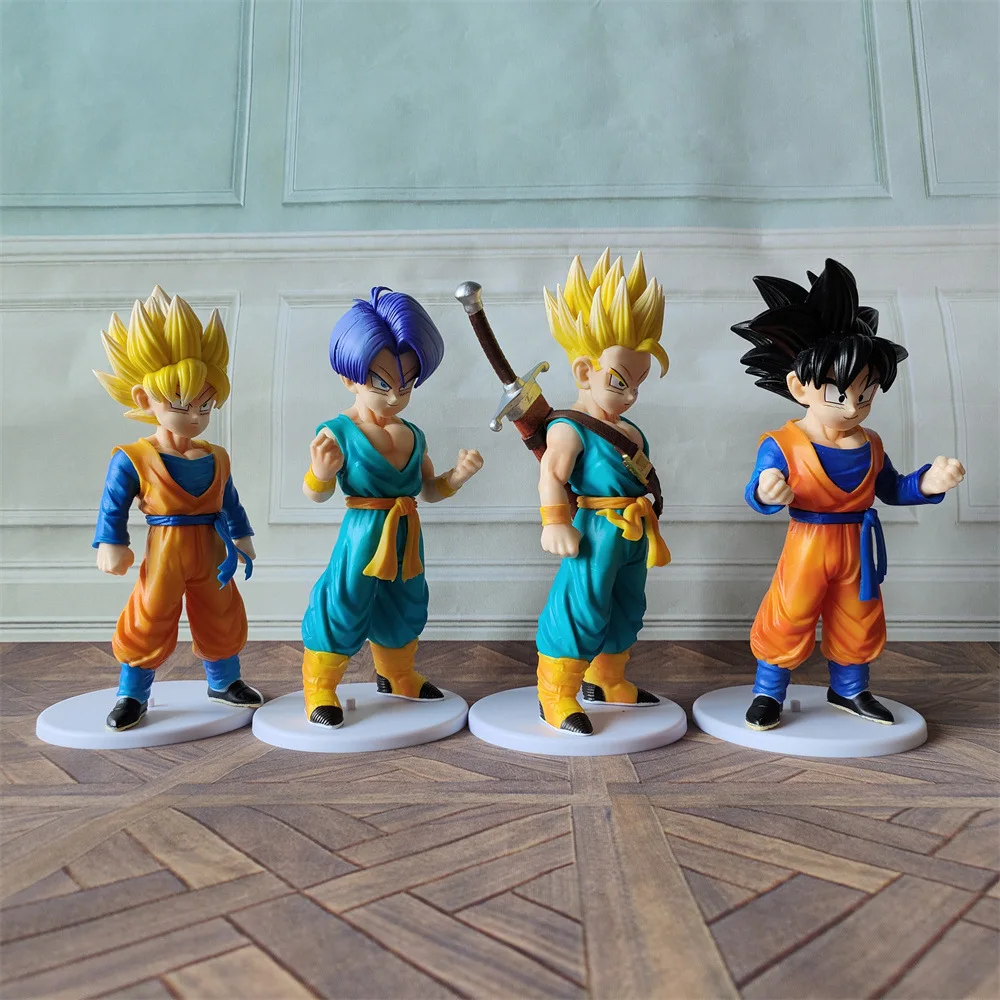 18-20cm Middle Size Dragon Ball Figure 4 Pcs/Set Super Saiyan Son Goku Torankusu - £34.68 GBP