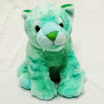 Tiger Cub Mint Green Plush Stuffed Animal 12&quot;  Wild Republic 2015 Toy Big Cat - £15.17 GBP