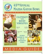 1989 Gator Bowl Game Media Guide Clemson West Virginia - $98.21