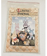 Patch press Sunday bunny vintage DIY pattern stuffed bunny eggs pattern ... - £15.67 GBP