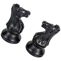 Black Chess Knights Staunton Felt Bottom Plastic Replacement Piece Horse - £15.74 GBP