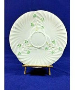 Vintage 1965 Irish Belleek Porcelain Harp Shamrock Accent Bread Serving ... - £43.90 GBP