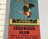 Front Strike Matchbook Cover Edgewood Club Restaurant Tallahassee, FL  gmg - $12.38