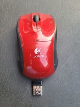 Logitech M505 Red Wireless 2.4GHz 3-Buttons USB Receiver Optical Laser M... - $21.77