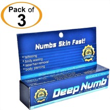3 Tubes x 10g DEEP NUMB Skin Numbing Cream Tattoo Body Piercings Waxing ... - £21.23 GBP