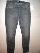 New Womens Designer Hudson Jeans 25 Gray NWT Krista Super Skinny Cool Ga... - $206.91