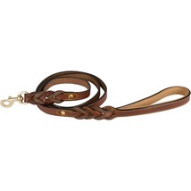 Shwann Heavy Duty Leather Braided Dog Leash, Brown 6ft x 3/4 &quot; Bulk Pack Of  5 - £114.68 GBP