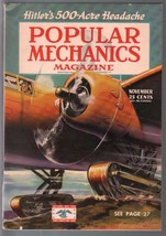 Popular Mechanics 11/1943-WWII-Hitlers 500 Acre Headache-pix-FN - £58.88 GBP