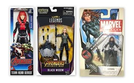 Marvel Legends Avengers 6 INCH-TITAN 12 INCH-UNIVERSE 3.75 Inch Black Widow Figs - £43.95 GBP