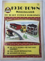 HO VINTAGE AHM  - 1930 TOWN MINISTRUCTURES(B)- CARDBOARD CUTOUTS - $18.69