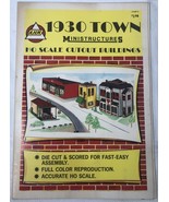 HO VINTAGE AHM  - 1930 TOWN MINISTRUCTURES(B)- CARDBOARD CUTOUTS - $25.75 CAD
