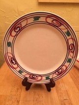 Pier 1 Dinner Plates 10&quot; La Primula Made in Italy Black Rim Pier One - $6.92