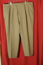 Joseph &amp; Feiss Men&#39;s Pleated Pants Slacks Trouser Beige 44 x 25.5 Big &amp; Short - £13.02 GBP