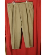 Joseph &amp; Feiss Men&#39;s Pleated Pants Slacks Trouser Beige 44 x 25.5 Big &amp; ... - £12.74 GBP