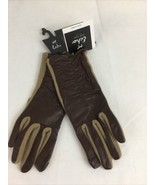 Echo NY Touch Screen Gloves, Size SM Brown-Tan NWT 100% Sheepskin 80% Wool  - £17.60 GBP
