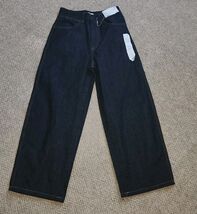NWT Womens Uniqlo  24x32 Wide FIt Curved Jeans 68 Blue - $35.99