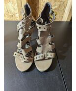 Dots heel zip leather stilleto size 9 - €22,57 EUR