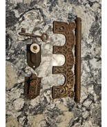 miscellaneous lot antique metal, door latches, skeleton key - $258.57 MXN