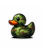 Camo Rubber Ducky Sticker Vinyl Decal Waterproof Jeep Rubicon Woodland Camo - $4.50+