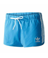 Womens Adidas Originals Slim Shorts [BJ8373] NWT Superblue White-XL - £17.35 GBP