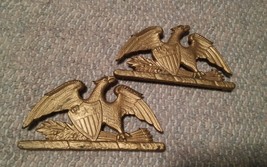 Set Of 2 Vintage Virginia Metalcrafters Brass Trivets 10-19 Spread Eagle 1952 - £27.96 GBP