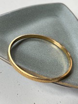 Vintage Trifari Signed Thin Etched Goldtone Bangle Bracelet  – 2 and 3/8th’s inc - $13.09