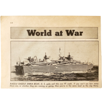 1944 US Navy Zebra Boats Illusion Advertisement WW2 Era Boats Military D... - €25,73 EUR