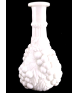 Antique Milk Glass Vase With Leaves And Grapes, 9.5” Tall, MINT OBO - $21.69 CAD