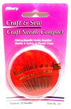 Lot of 2 Allary Style #311 Craft Needle Compact w Plastic Case, 25 Asstd Needles - $8.89