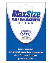 Max Size Male Enhancement Cream - Individual Foil Packet - $12.99
