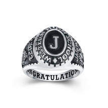 Customized Sterling Silver High School And  College Class Ring graduatio... - £122.02 GBP