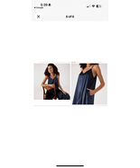 Mersea Coco Satin Sailor Jumpsuit Slate Blue S M Lounge Relax Pajama - $849.18 MXN