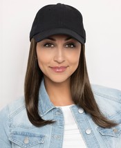 LONG HAT WITH HAIR by HENRY MARGU, Black Baseball Cap *ALL HAIR COLORS*,... - $115.00