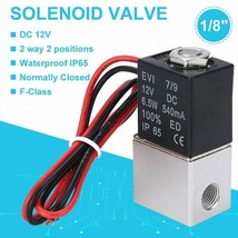 1/8&quot; 12V DC Electric Solenoid Valve Air Gas Water Fuel Normally Closed 2... - $19.99