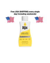 New Rit All Purpose Liquid Dye Golden Yellow 8 oz Bottle Cotton Wool Nylon USA - $16.78