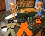 Vintage 1964 G.I. Joe 2 Action Figures &amp; Accessories Wooden Foot Locker ... - $299.95