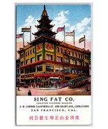 Sing Fat Co Chinese Bazaar San Francisco California DB Postcard U16 - €2,51 EUR
