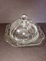 Vtg Indiana Madrid Recollection Butter Dish Domed Covered Glass Bowl Clear - $20.00